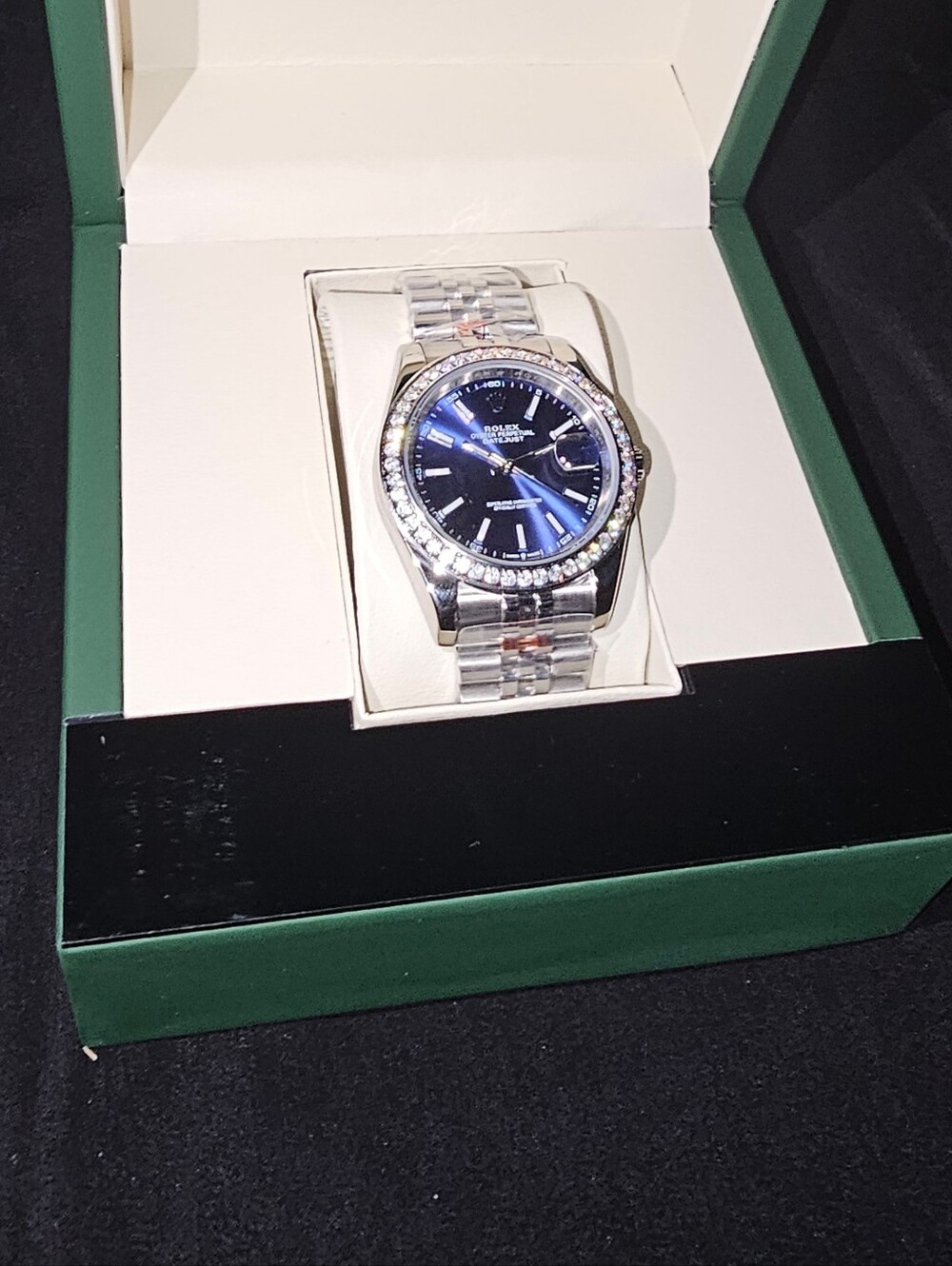 Vvs1 Diamond Moissanite Watch 41mm With Box